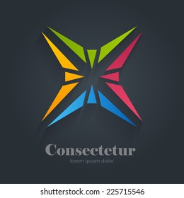 Star abstract colorful vector logo design template. Corporate Business creative concept icon.