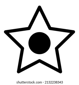 Star Abstract Flat Icon Isolated On White Background