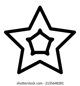 Star Abstract Flat Icon Isolated On White Background