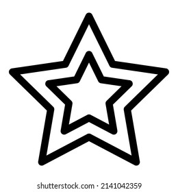 Abstraktes Star-Flachicon einzeln auf weißem Hintergrund