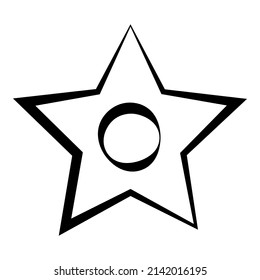 Star Abstract Flat Icon Isolated On White Background
