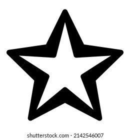 Star Abstract Flat Icon Isolated On White Background