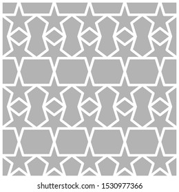 Star Abstract Geometric ornamental vector pattern. Seamless design texture