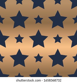 Star Abstract geometric pattern. A seamless vector background. gold and blue ornament. Graphic modern pattern. Simple lattice graphic design.