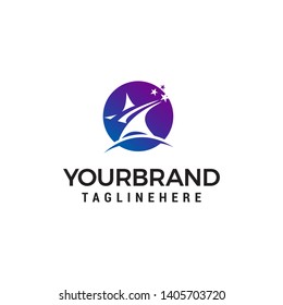 star abstract logo design concept template vector