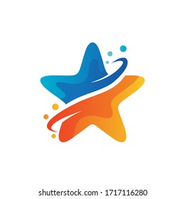 Star abstract logo design vector
