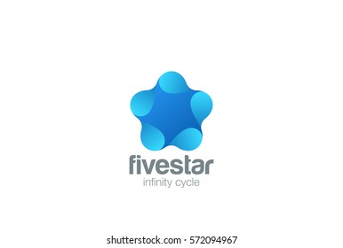 Star abstract Logo design vector template.