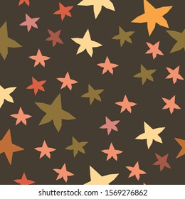 Star Abstract Seamless Pattern. Modern Digital Design. Modern Fashion Scandinavian Style. Contemporary Colors and Design. 