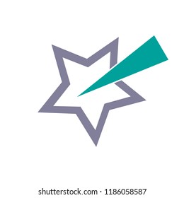 star abstract, vector illustration isolated on white background.