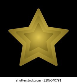 Star abstraction. Yellow star in the sky. Vector