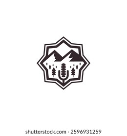 Star Adventure Emblem Logo Template