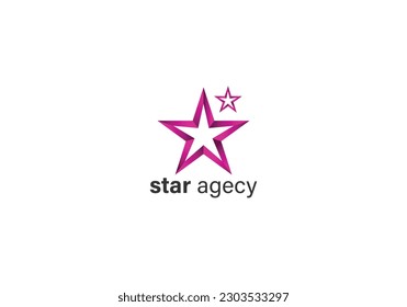 plantilla de diseño de logotipo vectorial de agencia estrella
