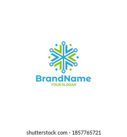 star air conditioner logo design vector