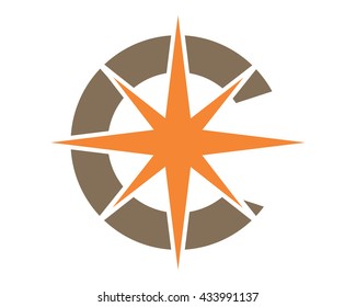 star alphabet typography image vector icon