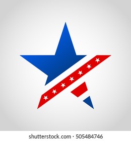 Star of America Election.  Vector Illustration