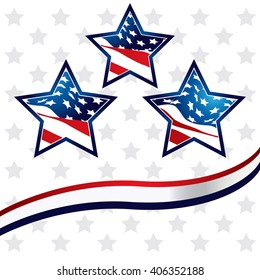 Star in the American flag background vector