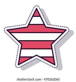 star american isolated icon vector illustration design