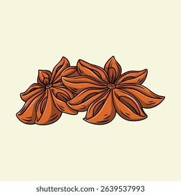 Star Anise Aromatic Spice Illustration