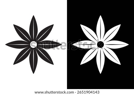 Star anise icon vector on White Background ,Vector Art Illustration on white background.