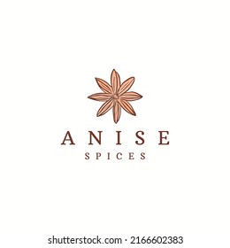 Star Anise logo icon design template flat vector