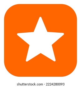 Icono de estrella y aplicación en blanco