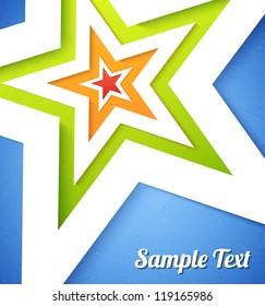 Star applique background. Vector illustration for your design.