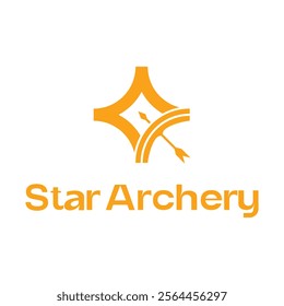 star archery flat minimalist logo design