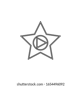 icono de estrella y flecha. Línea delgada simple, contorno vectorial de iconos web para ui y ux, sitio web o aplicación móvil