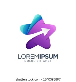 Star Arrow Logo Design Template