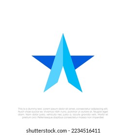 star arrow logo design vector