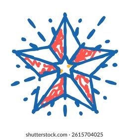 star art tattoo vintage doodle icon sketch vector. star art tattoo vintage sign. isolated symbol illustration