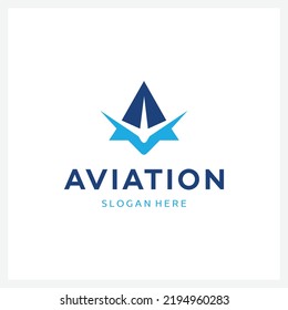 star aviation logo letter a for business