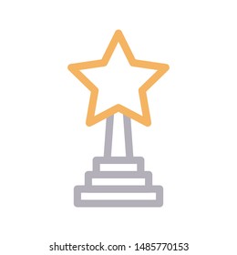 star award colour line vector icon