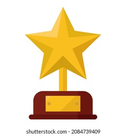 star award flat clipart vector illustration