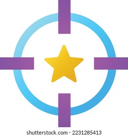 icono del vector de gradiente de estrella