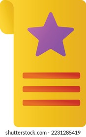 icono del vector de gradiente de estrella