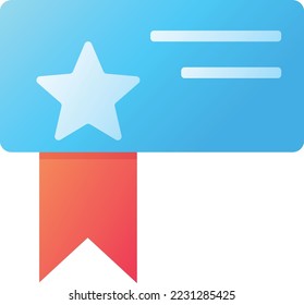 icono del vector de gradiente de estrella