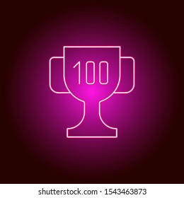 Star, award, head vector icon. Element of simple icon for websites, web design, mobile app, info graphics. Pink color. Neon vector