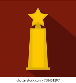 Star award icon. Flat illustration of star award vector icon for any web design