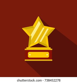 Star award icon. Flat illustration of star award vector icon for any web design