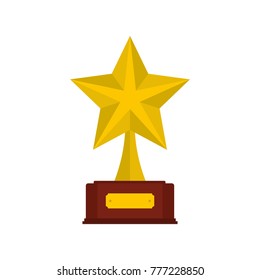 Star award icon. Flat illustration of star award vector icon isolated on white background