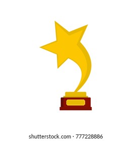 Star award icon. Flat illustration of star award vector icon isolated on white background