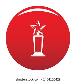 Star award icon. Simple illustration of star award vector icon isolated on white background