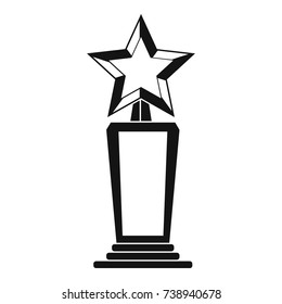 Star award icon. Simple illustration of star award vector icon isolated on white background