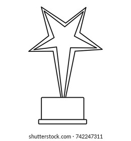 Star award icon. Thin line illustration of star award vector icon isolated on white background
