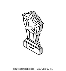 star award isometric icon vector. star award sign. isolated symbol illustration