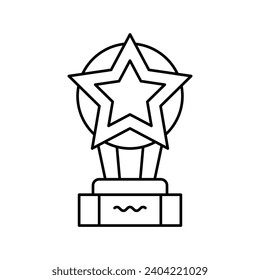 star award line icon vector. star award sign. isolated contour symbol black illustration