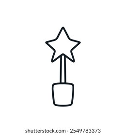 star award sign, tv, microphone. cinema doodles element stock design