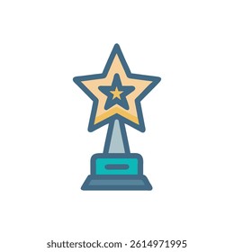 Star Award Trophy Icon for Achievements and Recognition
