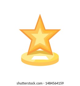 star award trophy isolated icon